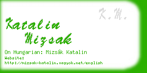 katalin mizsak business card