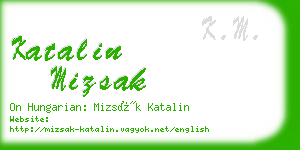 katalin mizsak business card